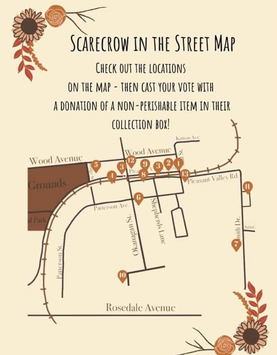 Scarecrow in the Street 2023 map of downtown Armstrong