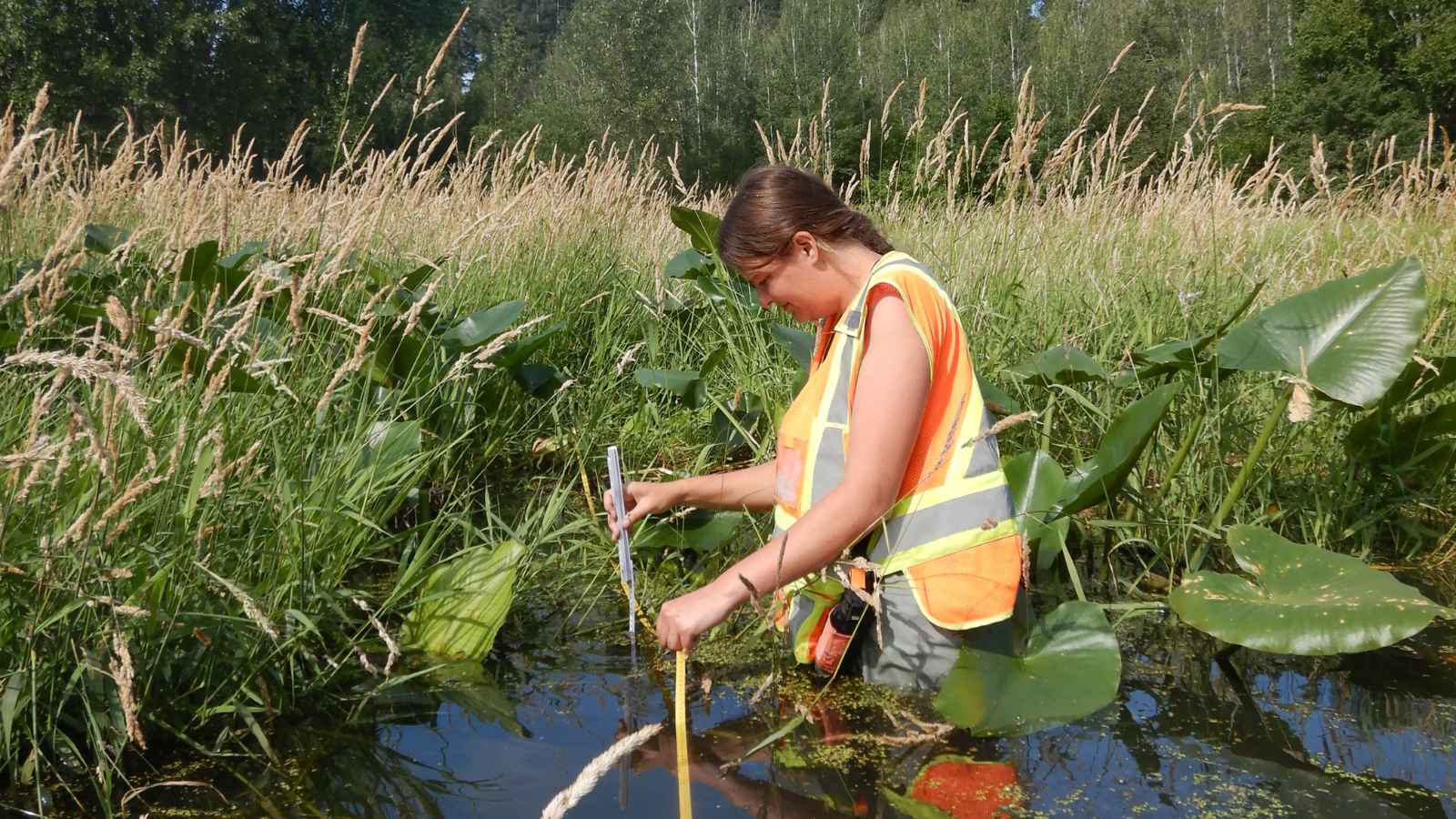 Hill Environmental team members working on environmental field assessment equipment in the Armstrong and Okanagan Shuswap area