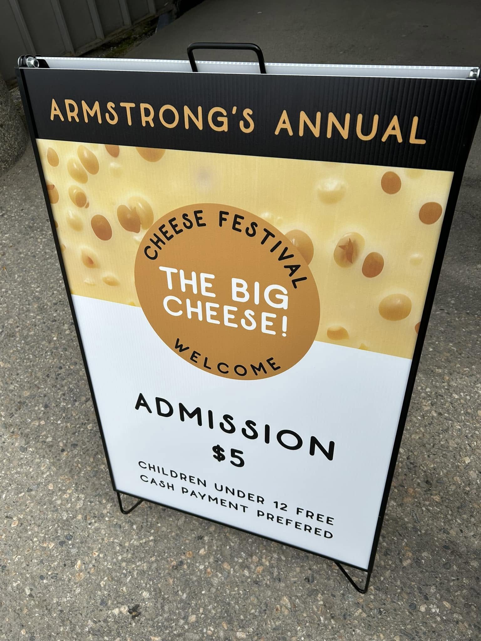 The Big Cheese 2024 festival sign